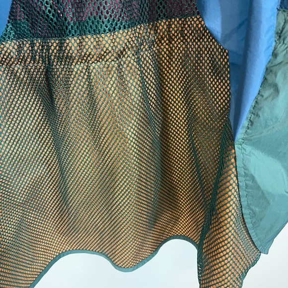 ADIDAS Windbreaker Men 2XL Vintage Atric Lite Colorblock Hoodie Jacket Green NWT - Picture 4 of 14